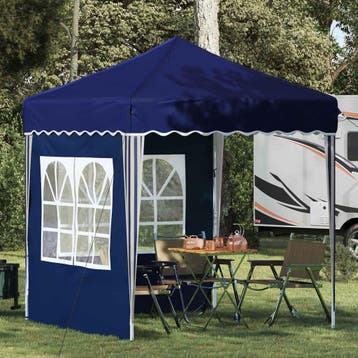 vidaXL Pop-up Feesttent 195 x 195 x 245 cm Blauw Oxford Stof, Verzenden