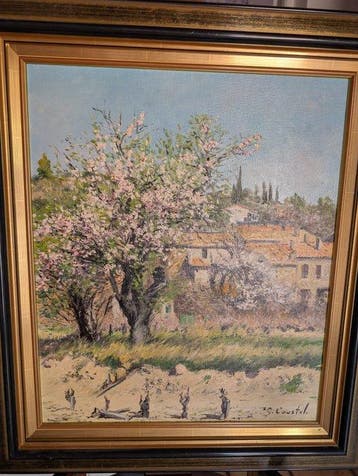 Gerard Coustal (1952-2015) - Amandiers fleuris aux abords du, Antiek en Kunst