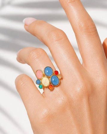 925 zilver, opaal - Ring