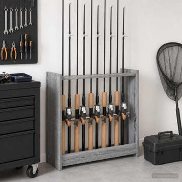 vidaXL Biljartkeu-stand Bewerkt hout 60 x 20 x 57 cm Grijs, Verzenden, Nieuw