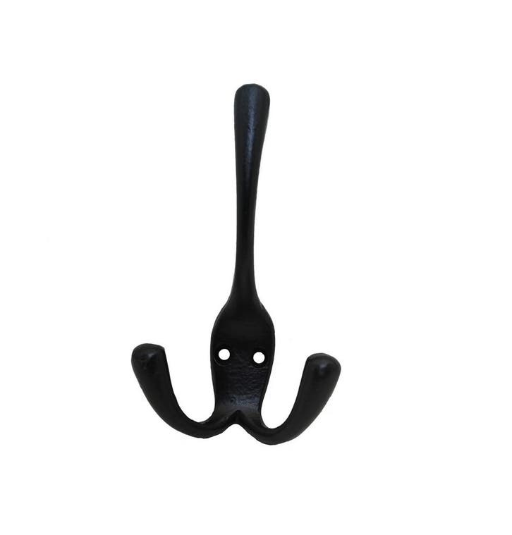 Kapstokhaak dubbel ijzer zwart, Maison & Meubles, Accessoires pour la Maison | Portemanteaux