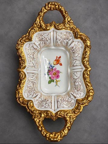 Meissen - E.A. Leuteritz - Plat - Porcelaine