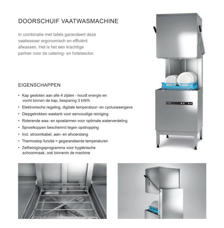 Doorschuifvaatwasser Hobart en Hobart Ecomax op huurkoop, Zakelijke goederen, Horeca | Keukenapparatuur, Nieuw in verpakking, Wassen en Drogen