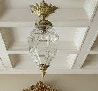Lantaarn plafondlamp - Verguld brons - Versailles - Lodewijk