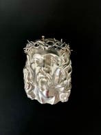 Hoofd van Christus - onderdeel van een bénitier - Zilver -