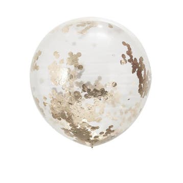 Rose Gouden Confetti Ballonnen 90cm 3st, Verzenden