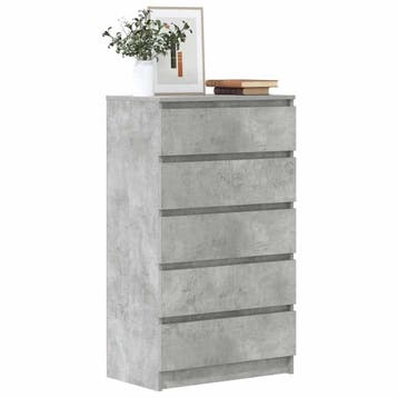 vidaXL Ladekast 60x36x103 cm bewerkt hout betongrijs, Huis en Inrichting, Verzenden, Nieuw