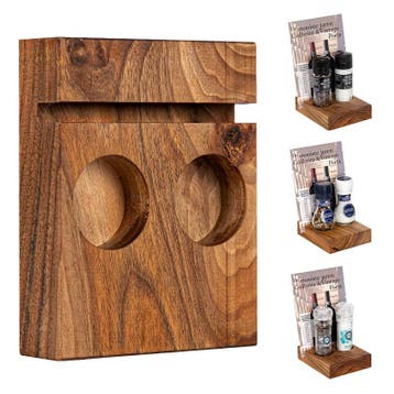 BLOC Solid - Menukaarthouder Notenhout Ø 48 mm, Diepte 20 mm, Verzenden
