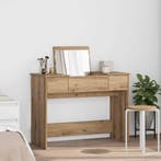 vidaXL Cosmetische Tafel met lade Artisan Eiken 100 x 45 x, Huis en Inrichting, Verzenden, Nieuw