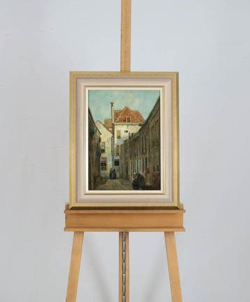 M.J. Nefkens (1866-1941) - Dorpstraat, Antiek en Kunst, Kunst | Schilderijen | Klassiek