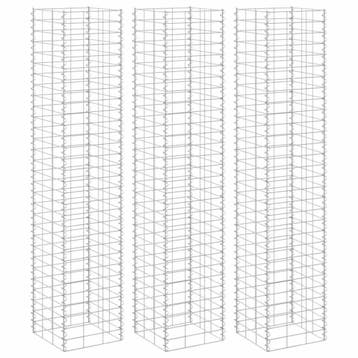 vidaXL Schanskorf plantenbakken 3 st verhoogd 30x30x150 cm, Verzenden