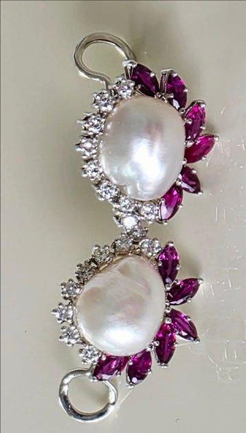 Oorbellen - 18 karaat Witgoud - 6.78ct. tw. Diamant, Nieuw