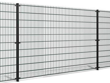 Veiling - Dubbelstaaf hekwerk zwart 2,03 x 77m, Nieuw