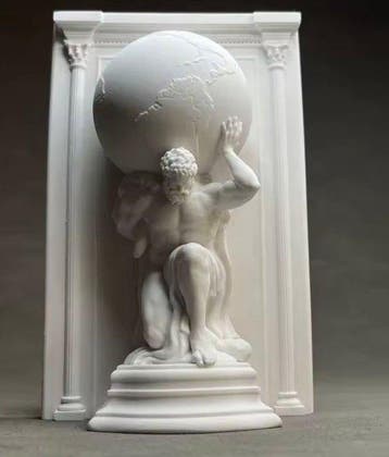 Buste, Hercules mitologia greca - 15 cm - Gips, Antiek en Kunst