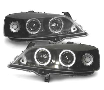 PHARES POUR OPEL ASTRA G 97-04 ANGEL EYES FOND NOIR H1 H1, Verzenden, Nieuw