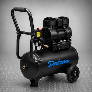Datona Stille compressor 24L - Olievrij & verrijdbaar -, Doe-het-zelf en Bouw, Compressors, Ophalen of Verzenden, Nieuw