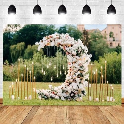 Backdrop Flowerwall polyester 300x200 cm, Hobby en Vrije tijd, Knutselen, Nieuw
