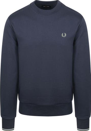 Fred Perry Sweater Logo Navy maat Maat 52/54 (L) Heren, Verzenden