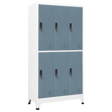 vidaXL Lockerkast 90x45x180 cm staal lichtgrijs en, Verzenden, Nieuw