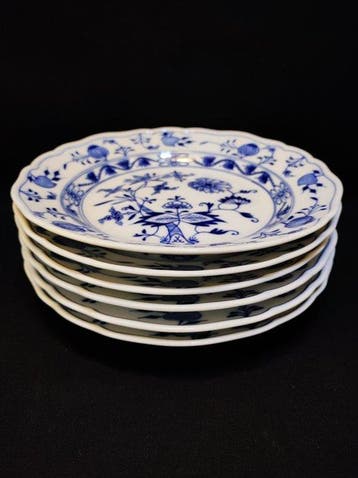 Meissen - Bord (6) - Ø 19,5 cm 6er Set antike