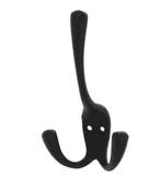 Kapstokhaak dubbel ijzer zwart waxlaag, Nieuw, Overige materialen