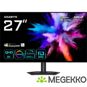 Gigabyte GO27Q24G 27  Quad HD 240Hz OLED Gaming monitor, Verzenden, Nieuw