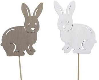 Bijsteker Konijntjes Grijs Wit 6x8 cm pak 16 stuks, Huis en Inrichting, Woonaccessoires | Kunstplanten en Kunstbloemen, Nieuw