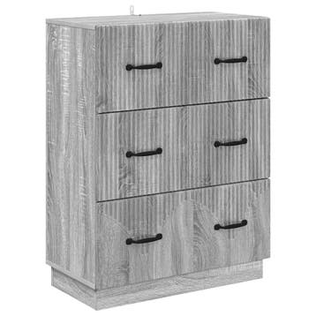 vidaXL Ladekast Grijs sonoma 66 x 34,5 x 87 cm Bewerkt hout, Verzenden, Nieuw