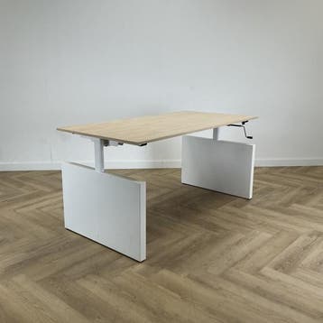Drentea slingerbureau 160x80 cm,  ahorn - wit, Huis en Inrichting, Bureaus, Gebruikt
