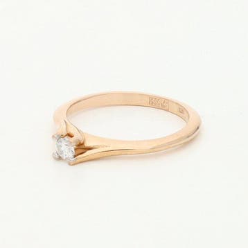 Sans prix de réserve - Bague - 14 carats Or rose - 0.09ct.