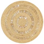 vidaXL Vloerkleed handgemaakt 90 cm gevlochten jute, Verzenden