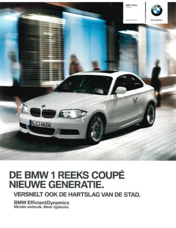 2011 BMW 1 SERIE COUPÉ BROCHURE NEDERLANDS
