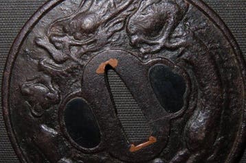 Katana - Gesmeed ijzer - C5-767 Daito Dragon & Tiger Tsuba -