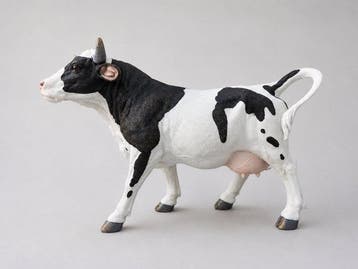 Statue, Simmental koe zwart - 41 cm - polyrésine