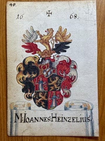 Wappenmaler Meister des 17. Jahrhundert - 2x Wappenmalerei, Nieuw