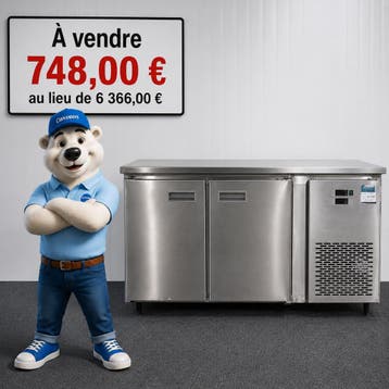 Table réfrigérée inox 2 portes PRO-Koeltafel horeca, Electroménager, Utilisé, 60 cm ou plus, 85 à 120 cm
