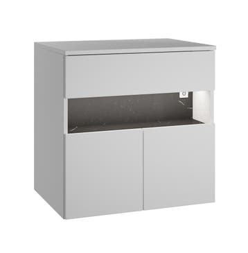 Wastafelkast Lissabon 60 x 44 x 60 cm Wit Badkamerkast, Verzenden
