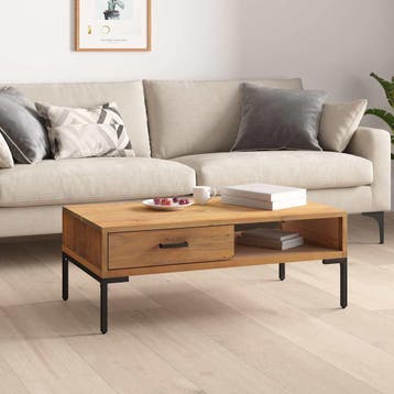 vidaXL Salontafel 90x50x35 cm massief grenenhout, Verzenden