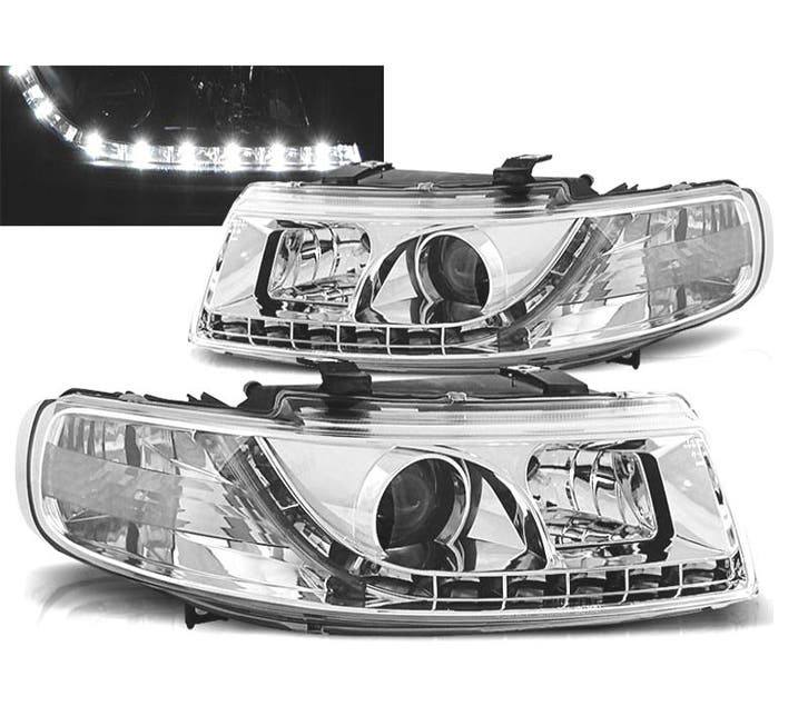 Phares Daylight Pour Seat Toledo Leon 99-04 Fond Chromé, Autos : Pièces & Accessoires, Éclairage, Envoi