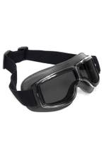 Goggles Motorbril Skibril Bril Zwart Montuur Zwarte Glazen L, Ophalen of Verzenden, Nieuw