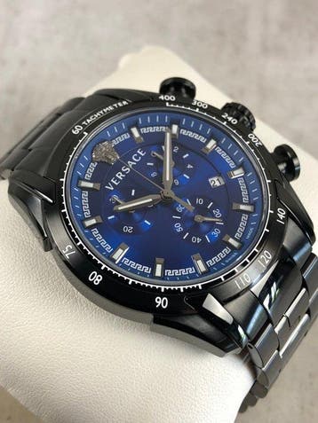 Versace - V-Ray Chronograph - VE2I005 21 - Homme -, Handtassen en Accessoires, Horloges | Heren, Nieuw