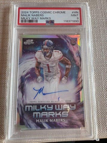2024 Topps Topps Cosmic Chrome Malik Nabers Gesigneerde