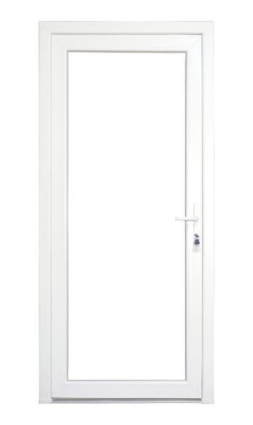 Deur wit volledig glas Premium b98 x h215 cm R., 80 tot 100 cm, 215 cm of meer, Nieuw, Ophalen of Verzenden