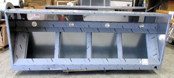 RVS Afzuigkap, Boxmodel, B250 x D95 x H40 cm, zonder motor, Nieuw in verpakking