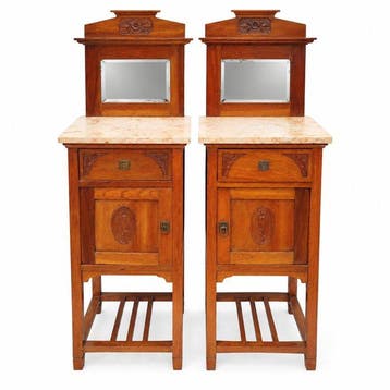 Table de chevet (2) - Bois, Marbre
