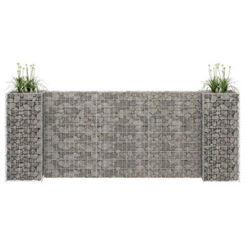 vidaXL Gabion plantenbak H-vormig 260x40x100 cm staaldraad, Tuin en Terras, Verzenden, Nieuw