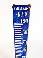 Emaille bord - polderwaterstandmeter - Emaille, Metaal