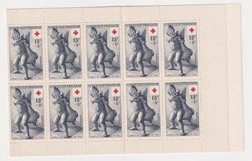 Frankrijk 1955 - Prachtig notitieboek van het Rode Kruis -, Gestempeld
