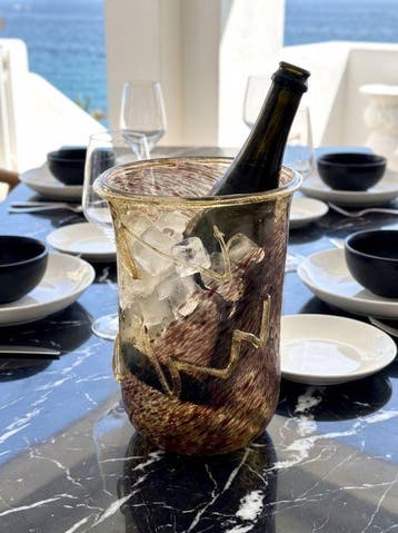 Murano - Vaas - Muranoglas - met 24-karaats goudfolie
