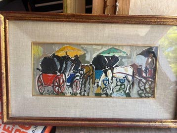 Rodolfo Marma (1923-1998) - Carrozze a Firenze, Antiquités & Art